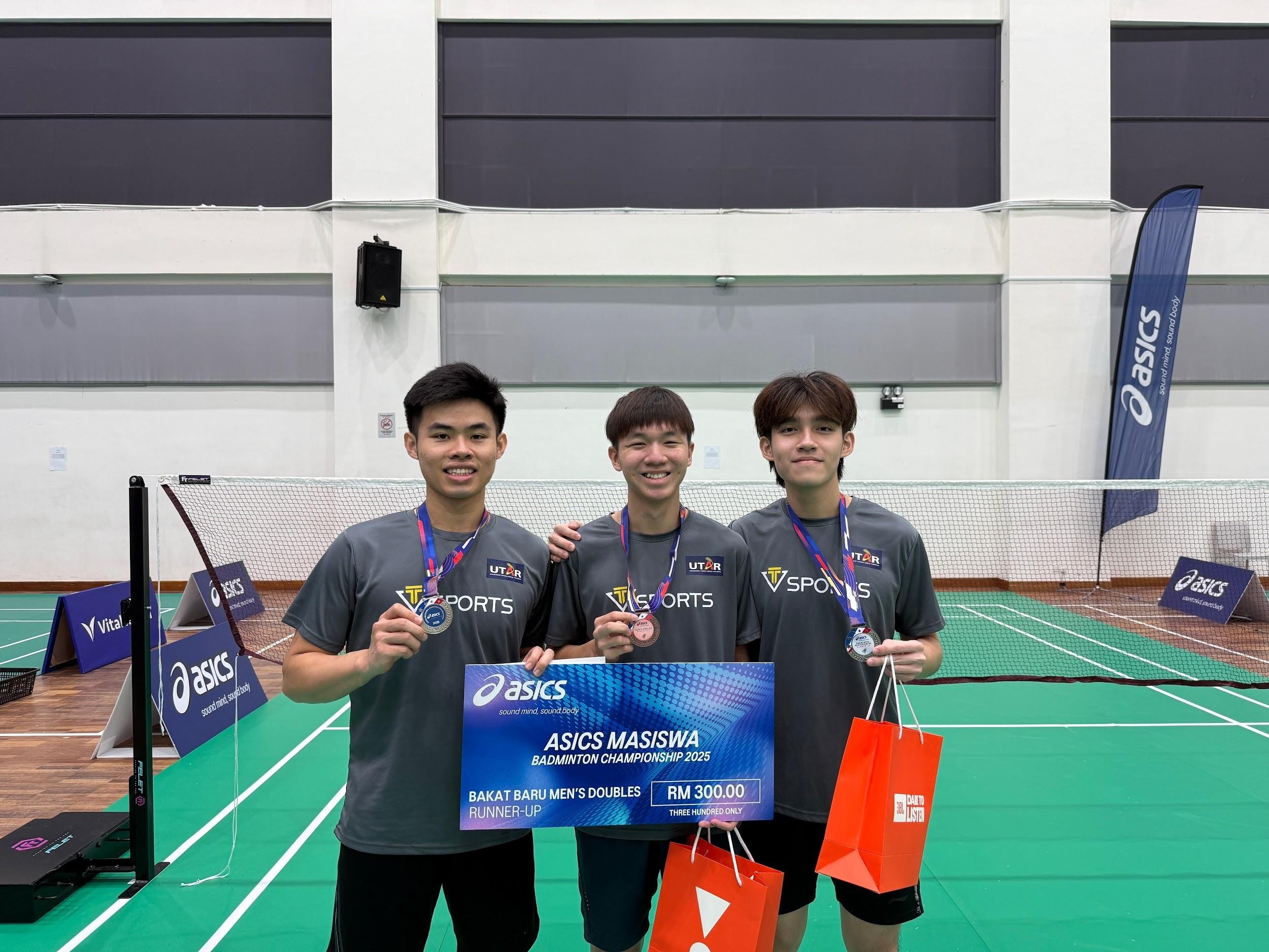 The proud winners representing UTAR (from left): Tan, Yap and Leong