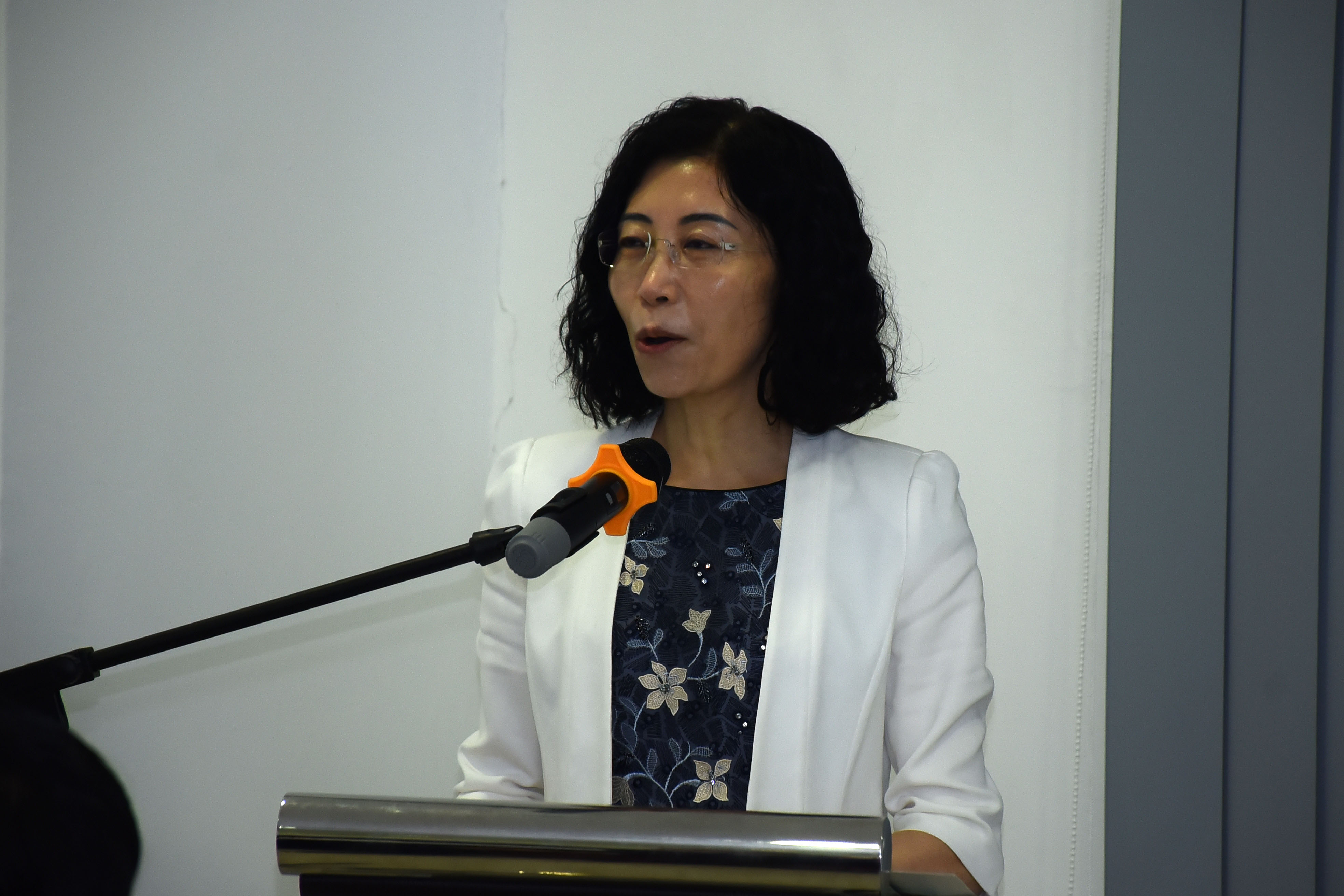 Prof Ma delivering her speech