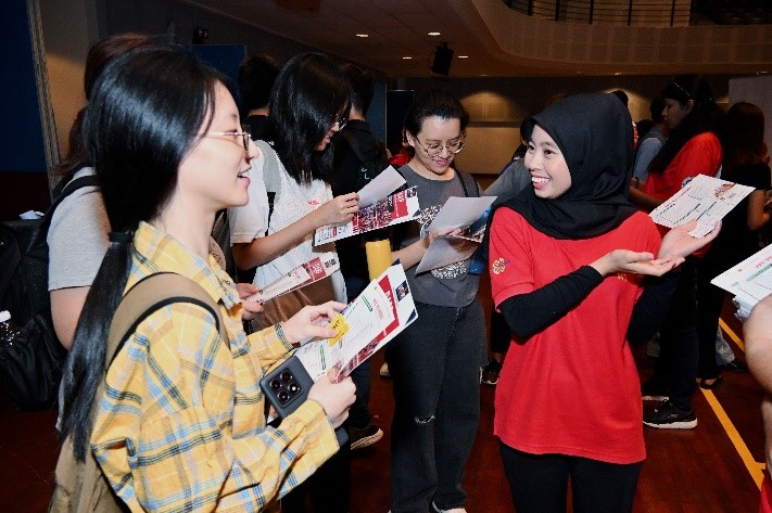 Participants exploring different career pathways through active interactions with industry professionals