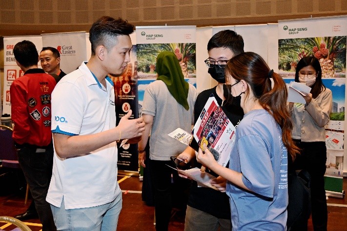Participants exploring different career pathways through active interactions with industry professionals