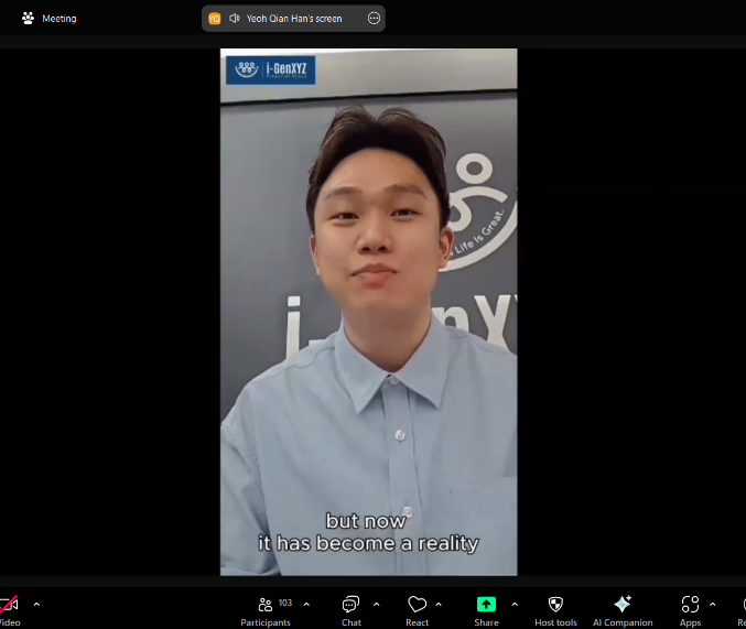 Mr Cheong introducing financial strategies 