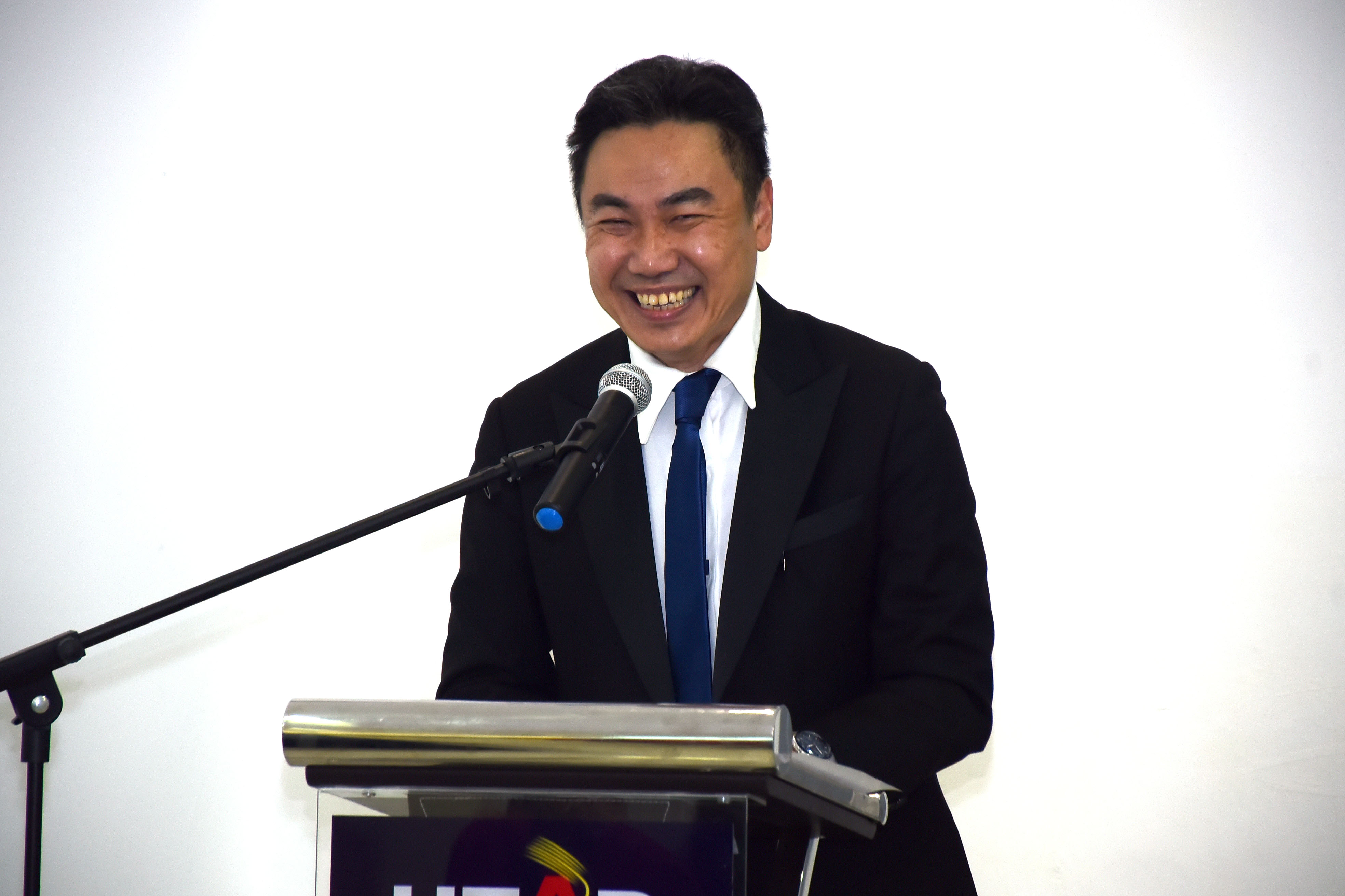 Mr Joe Fang delivering his speech
