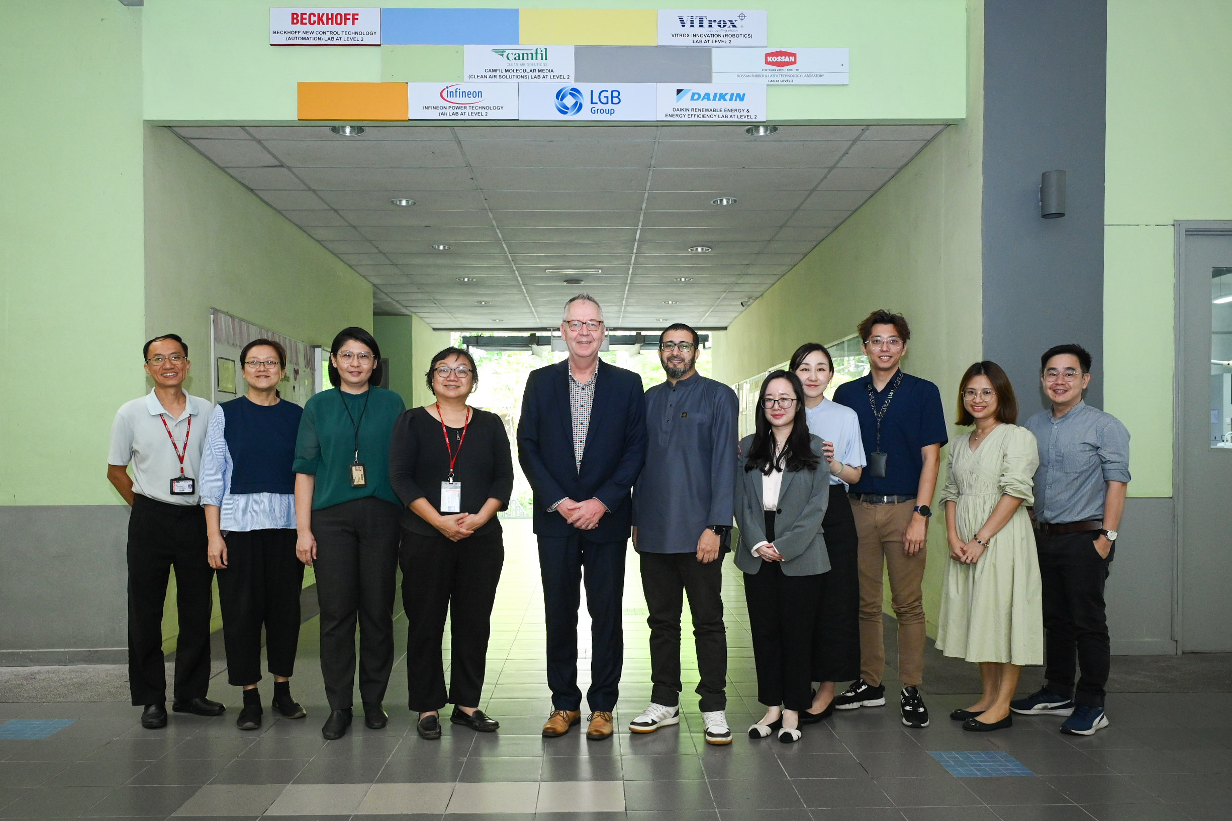 From left: Dr Goh, Dr Lo, Dr Phoon, Dr Au Yong, Dr Guido Schnieders, Dr Abdelhak, Ms Lidya Natalie, Dr Chen, Dr Lee, OIA staff Chin Sau Lai, and Dr Tan