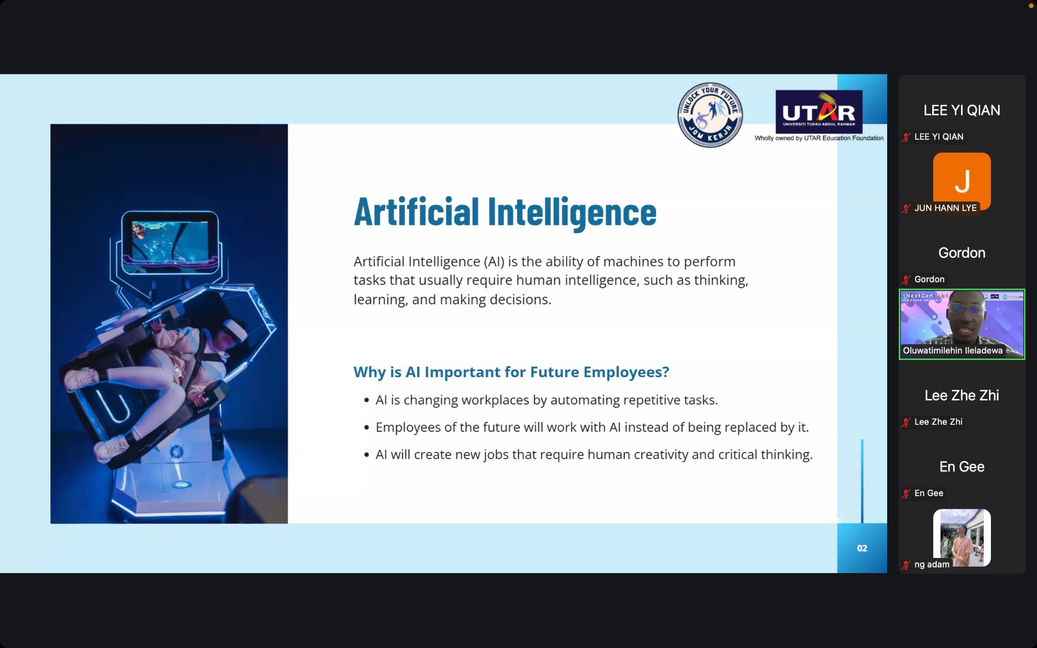 Mr Timi sharing insights on AI and the Future Employee: Adapting to a Changing Workplace