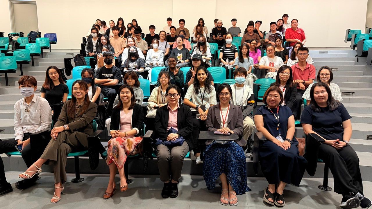Emcee Lemon (second from left) with the awesome crowd