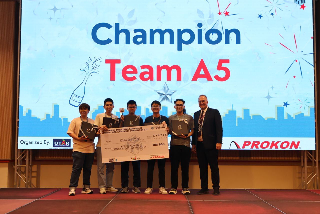 Team EZ 5.0, Champion of UTAR PROKON Structural Earthquake Stability Intra-University Competition 9.0 (SES-IX)