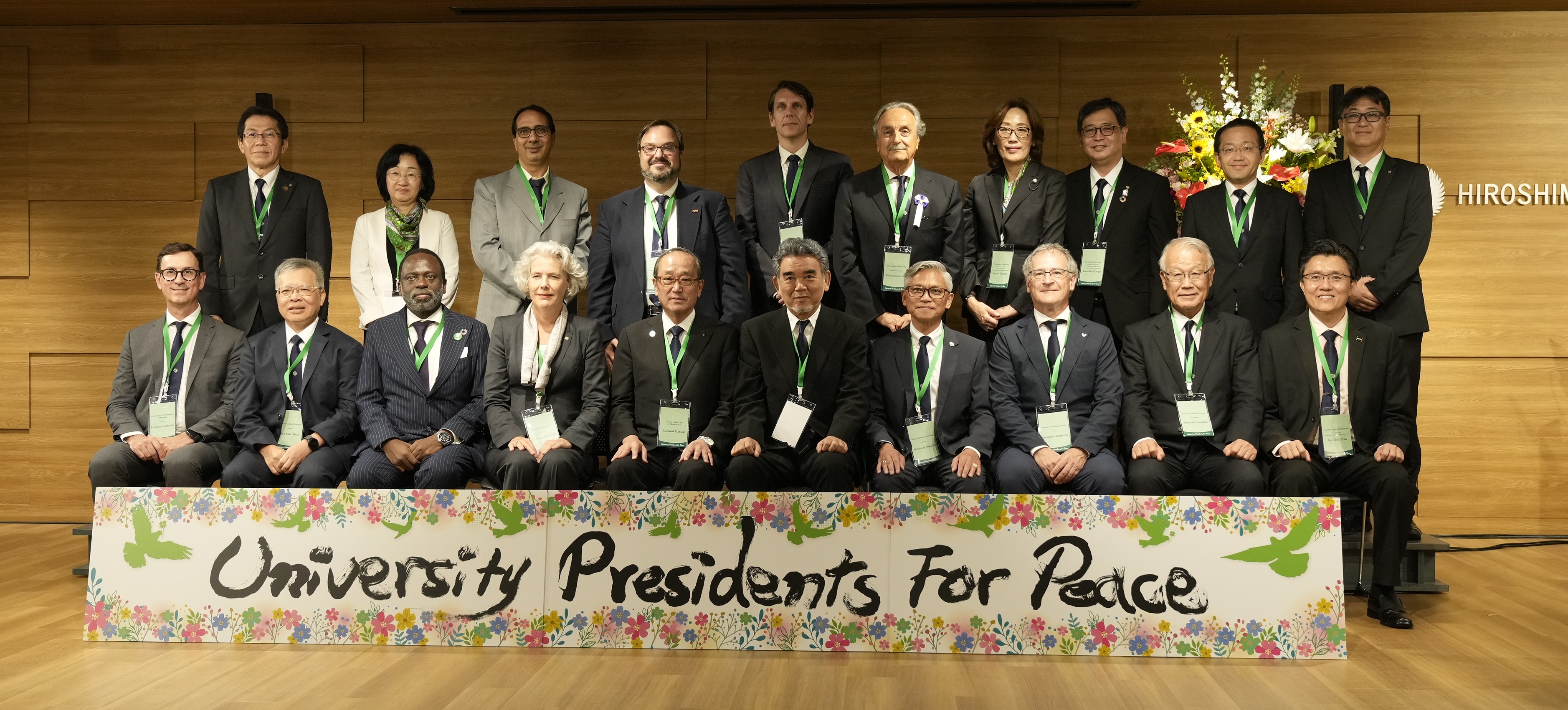 Prof Goi (seated, far right) with participants from various universities at the 4th University Presidents for Peace Conference