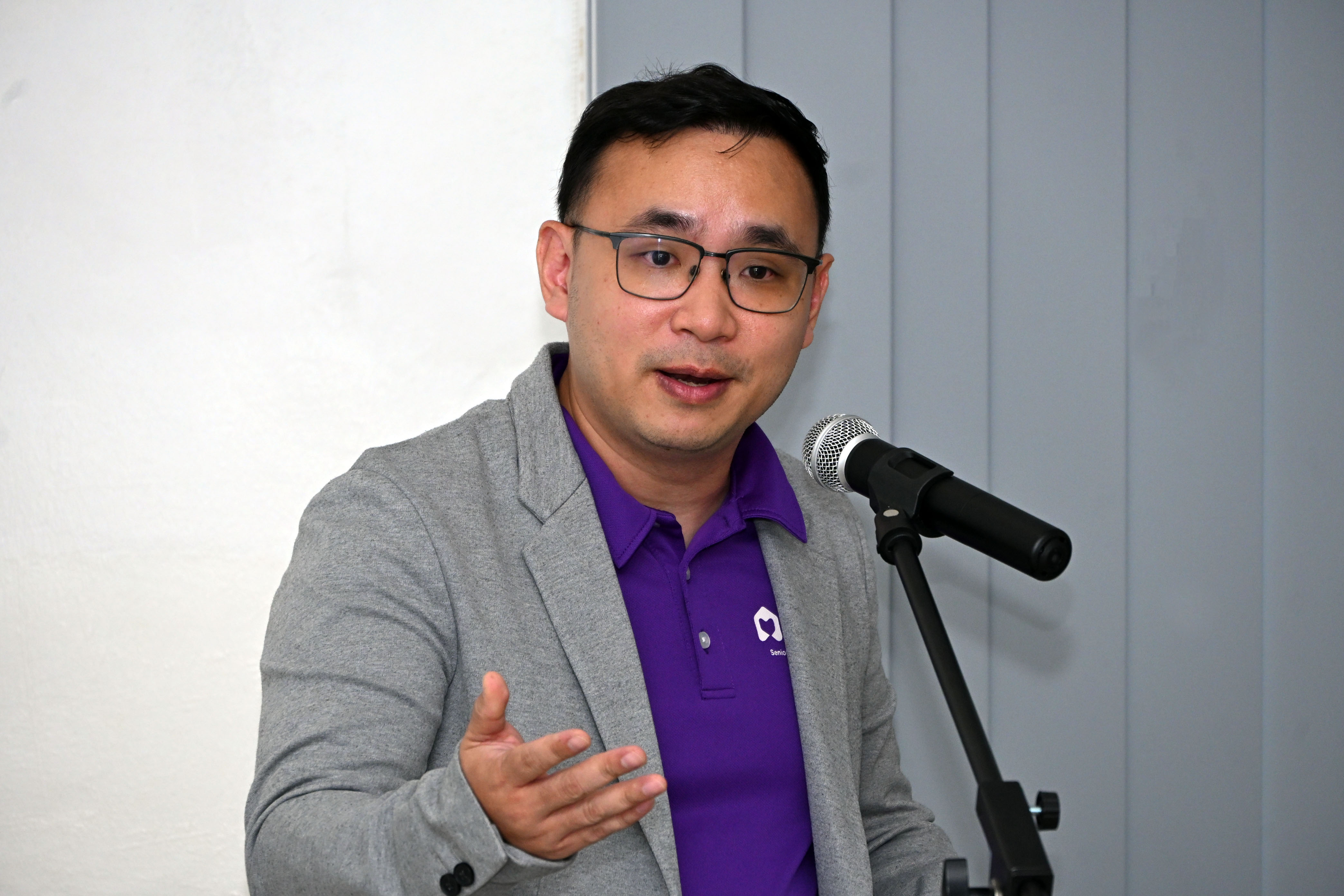 Mr Martin Yap delivering his speech