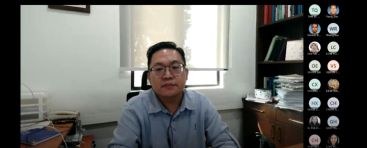 Dr Tang presenting his insights about research and publication