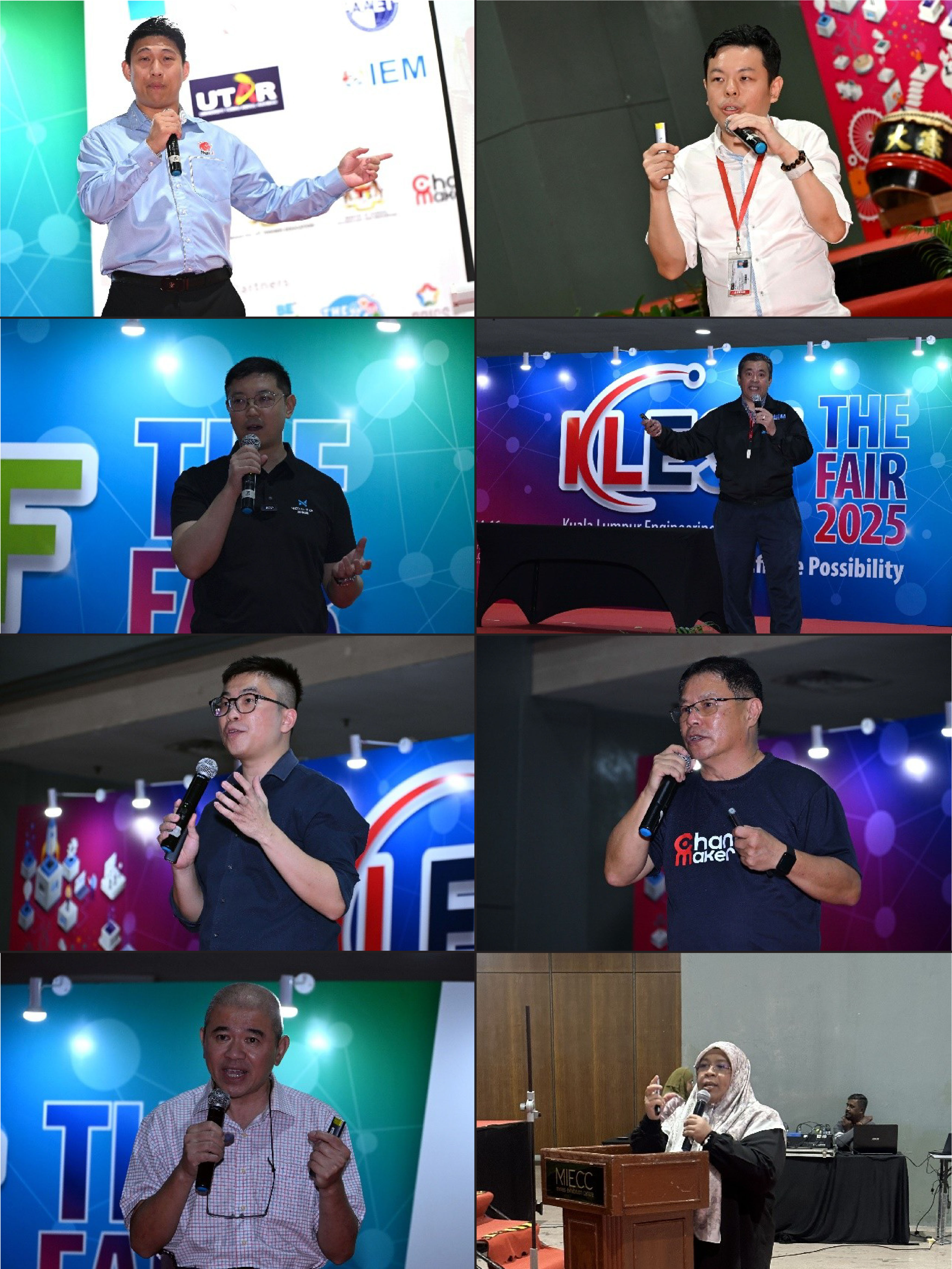 Clockwise from top right: Dr Tey, Ir Sukuhairil, Mr John Tay, Dr Rohaya, Dr Ricky Liew, Prof Chee, Mr Tyr Chen and Mr Jack Tan during their sharing session