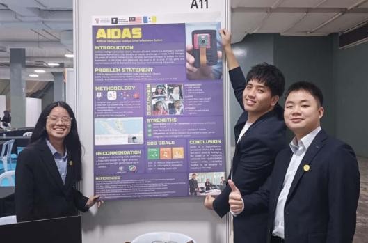 From left: Jazlynn Leong, Shane Lim and Jimm Beh