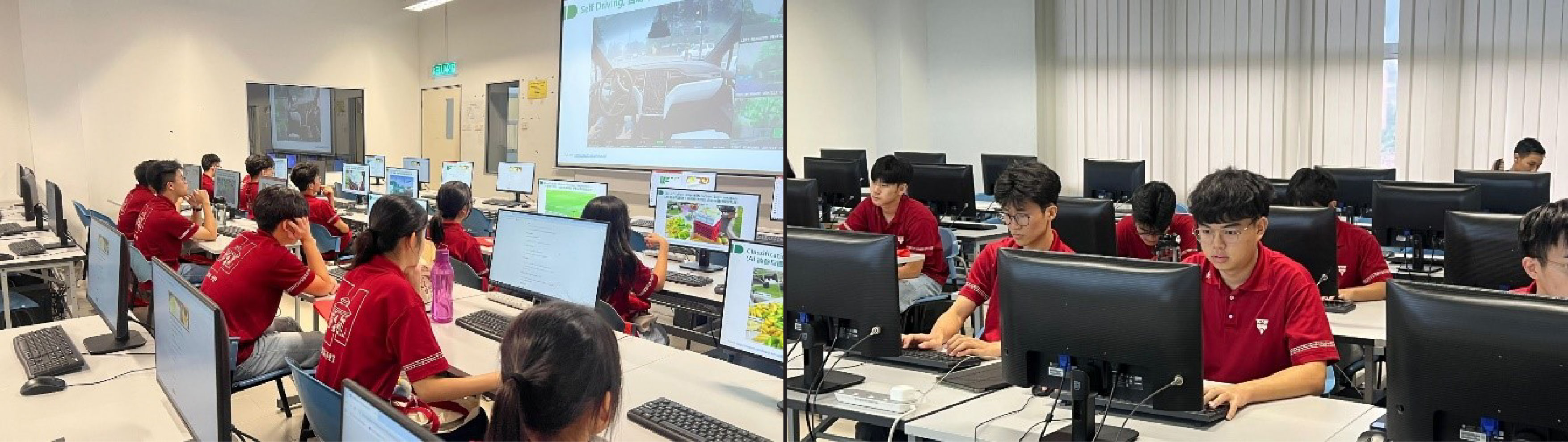 Dr Hau introducing students to artificial intelligence applications