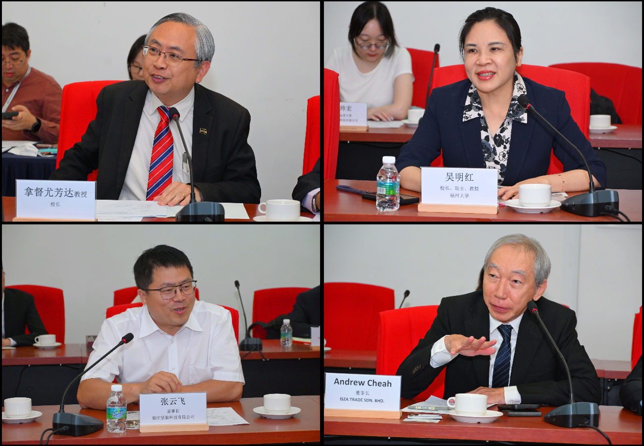 Clockwise, from top left: Prof Dato’ Ewe, Prof Wu, Andrew Cheah, Tan Sri Ting and Dr Zhang