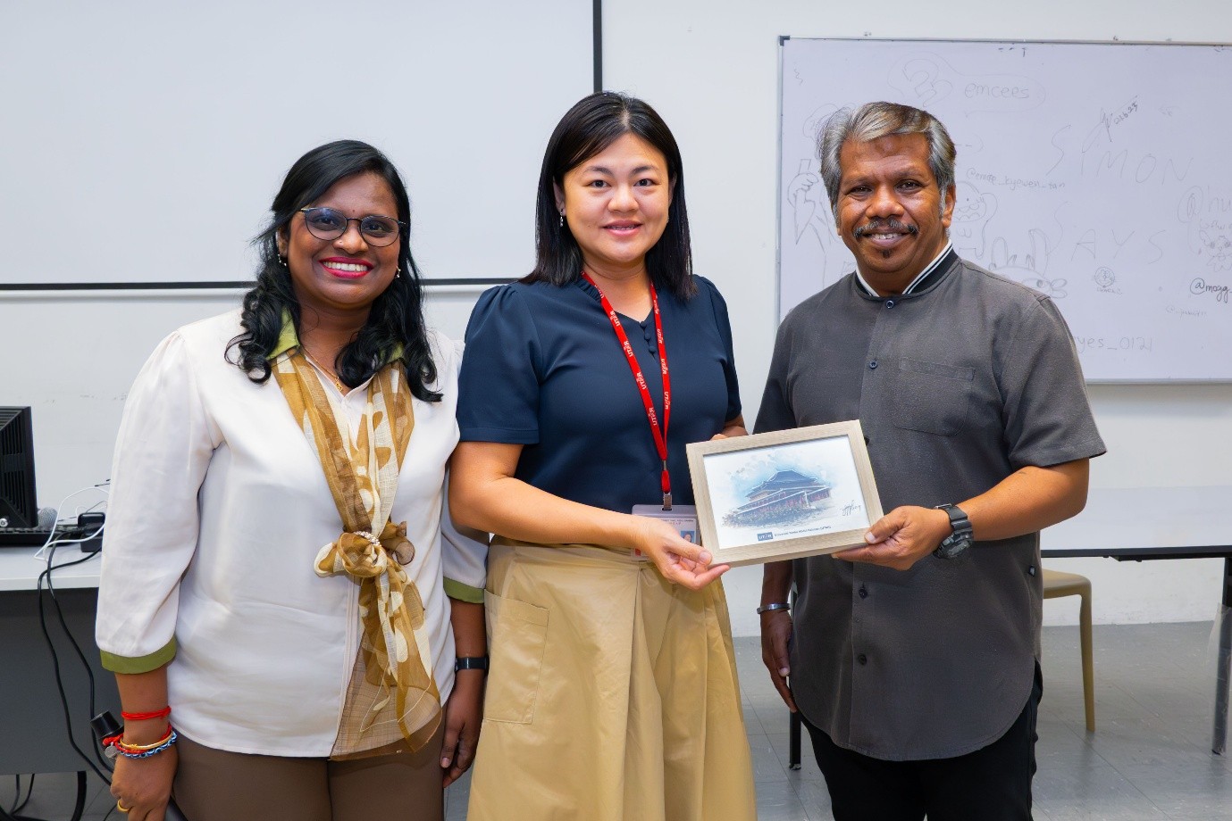 From left: Dr Saraswathy, Dr Chooi and Mr Zachary