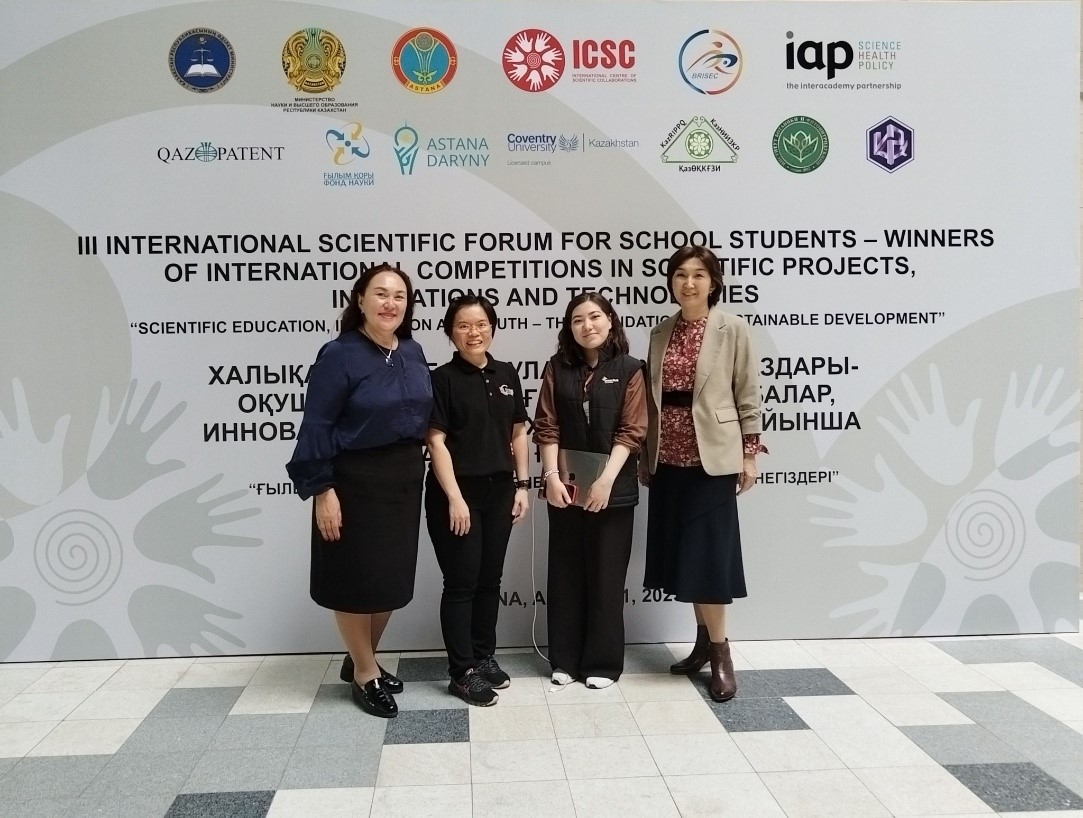 Dr Ong (second from left) and Dr Gulnaziya (far right) at the event
