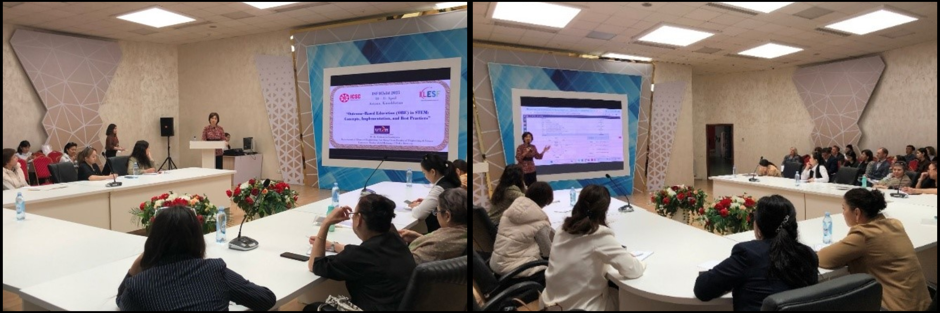 Dr Gulnaziya conducting the Outcome-Based Learning in STEM: Concepts, Implementation, and Best Practices workshop