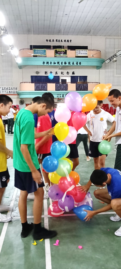 Students immersing themselves in team-building activities at SMJK Shing Chung