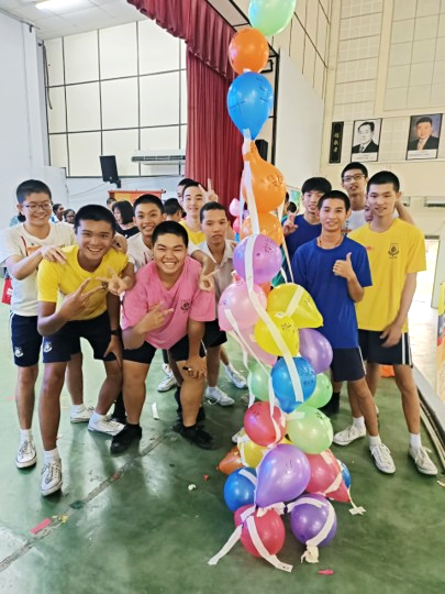 Students immersing themselves in team-building activities at SMJK Shing Chung