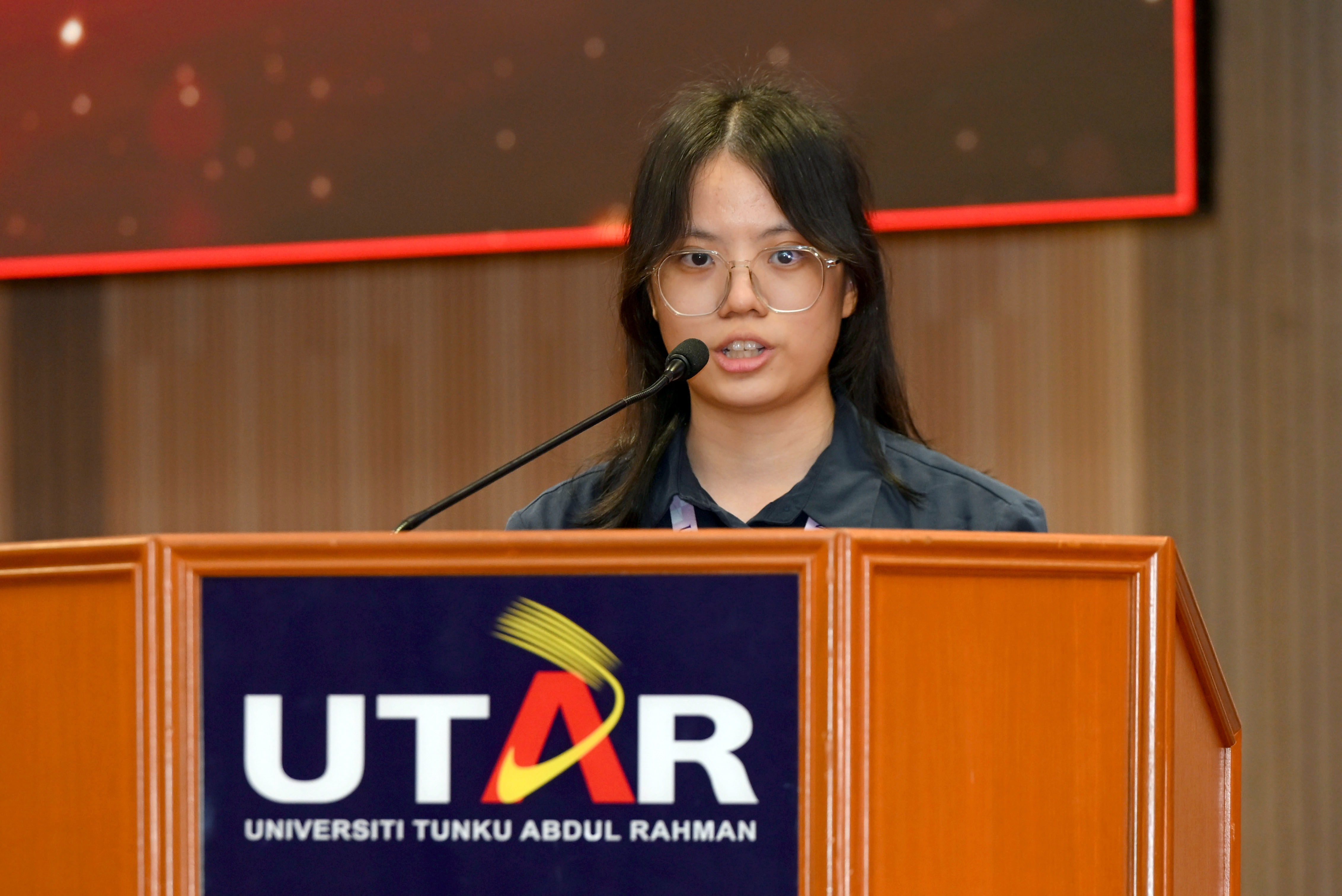 Ch’ng sharing her heartfelt gratitude to UTAR