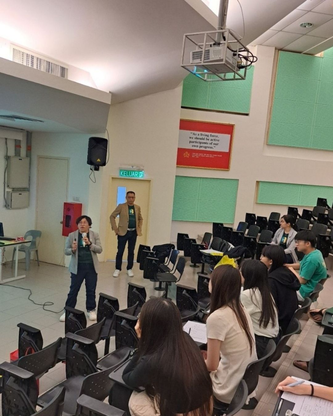 Ms Clover Quah sharing her marketing experience during the talk