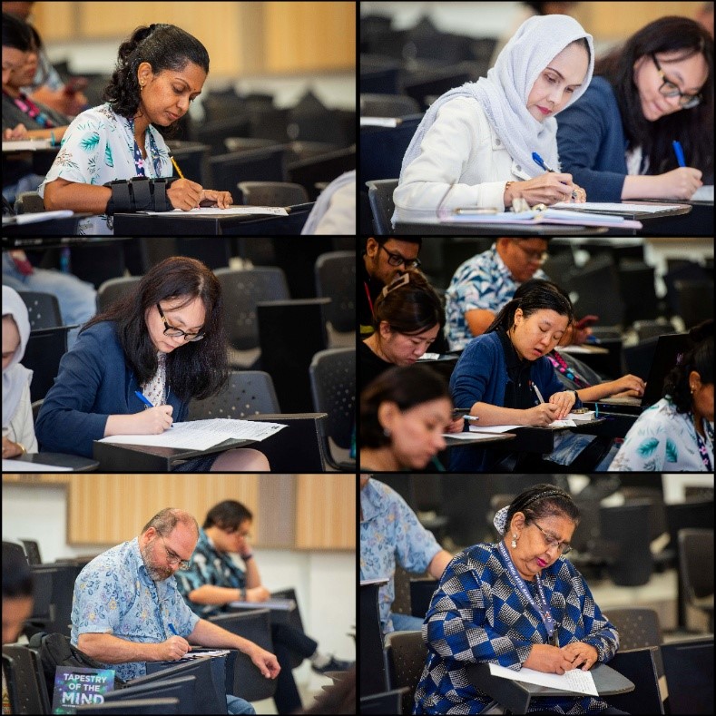 Participants crafting their short story