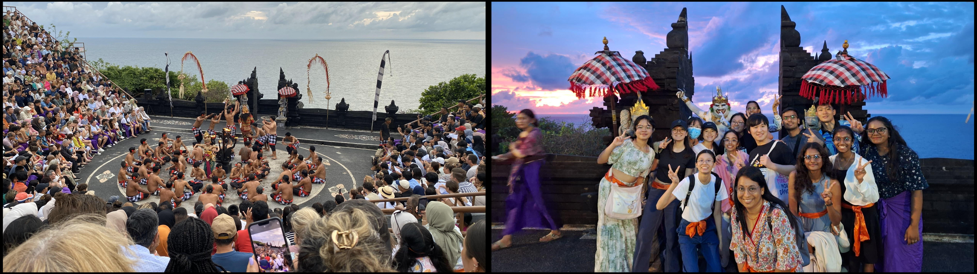 Participants mesmerised by the traditional Kecak Dance performance
