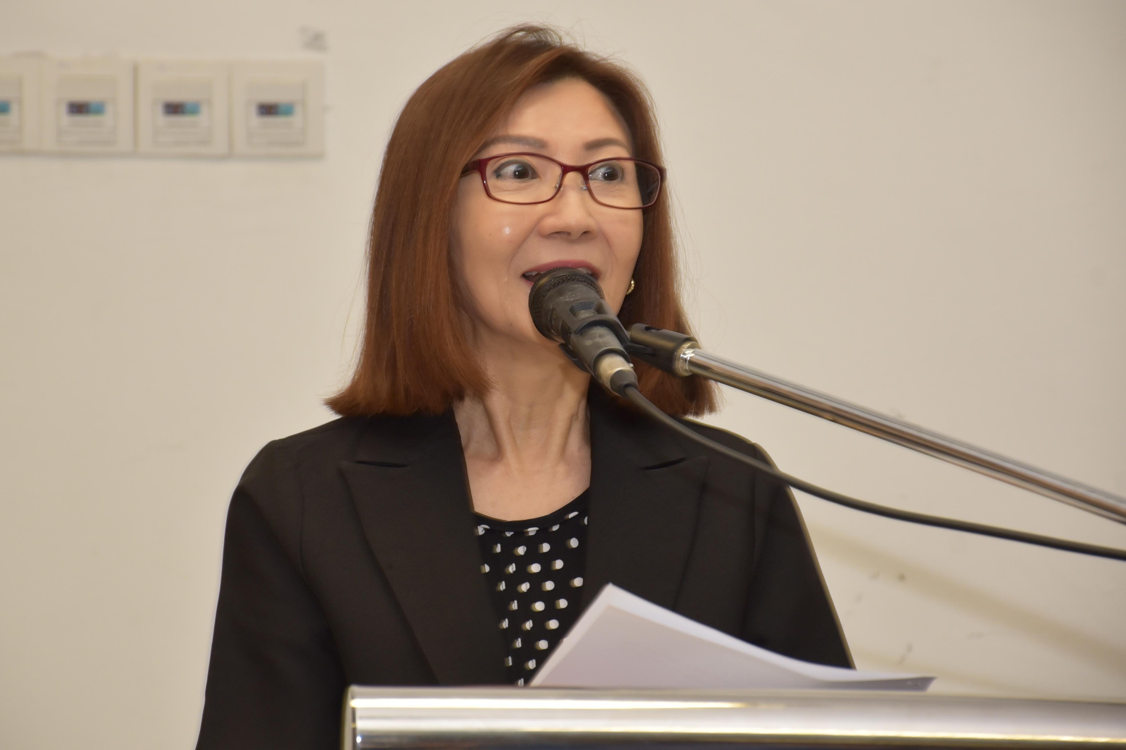 Ms Lim delivering her welcome address