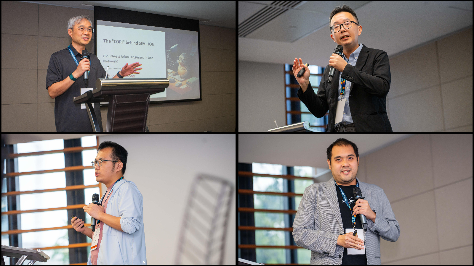 Clockwise from top left: Dr Leslie Teo, Prof Chang, Mr Kunat and Dr Wang