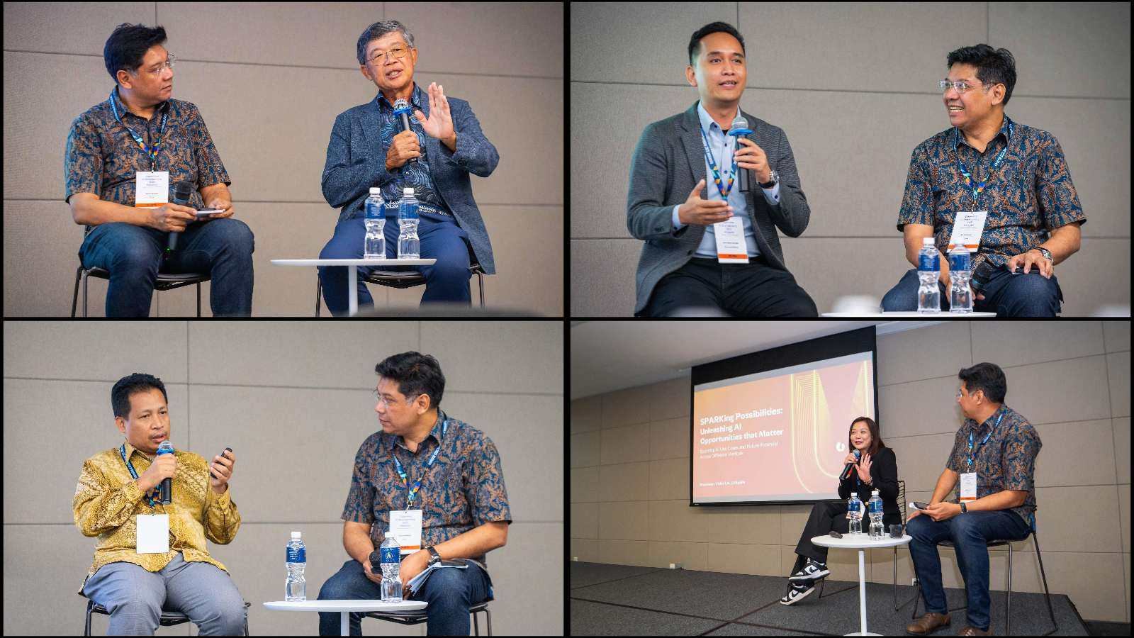 Clockwise from top left: Mr Rezal (left) with Mr Goh, Dr Aznul, Ms Vickie Lai, and Dr Nordin