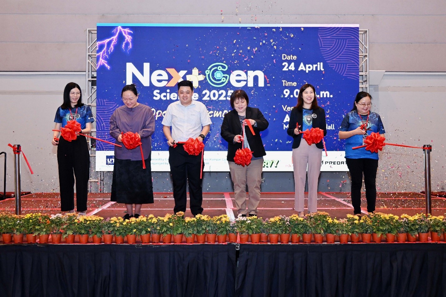 NextGen Science 2025 officially launched; (from left) Ms Ooi, Ms Liu, Mr Desmond Khor, Ms Alice Moo, Ms Tan, and Ms Rachel Tham