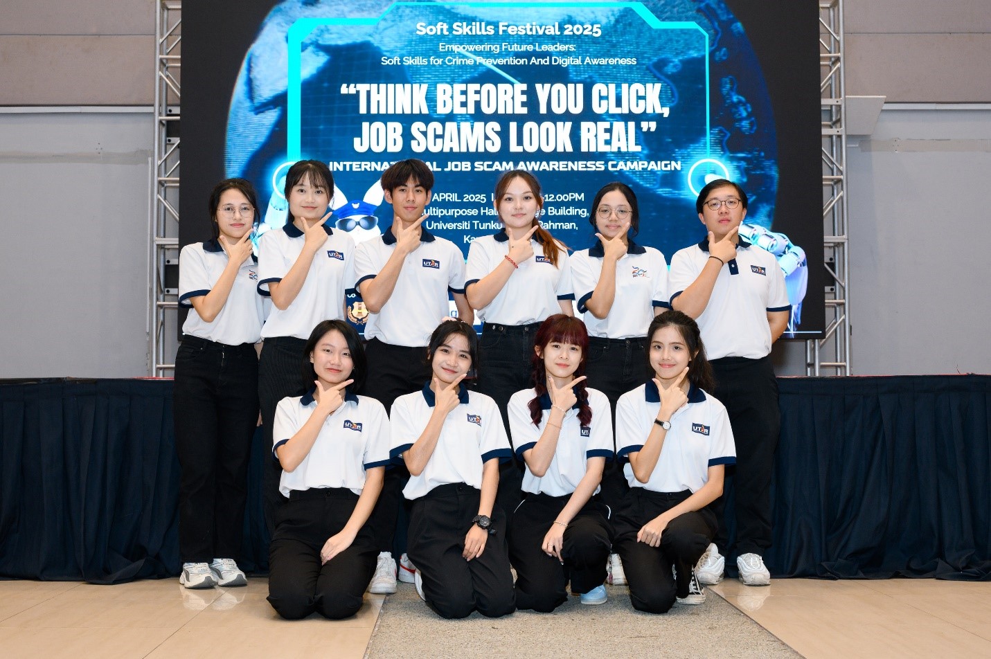 Students behind the insightful International Job Scam Awareness Campaign