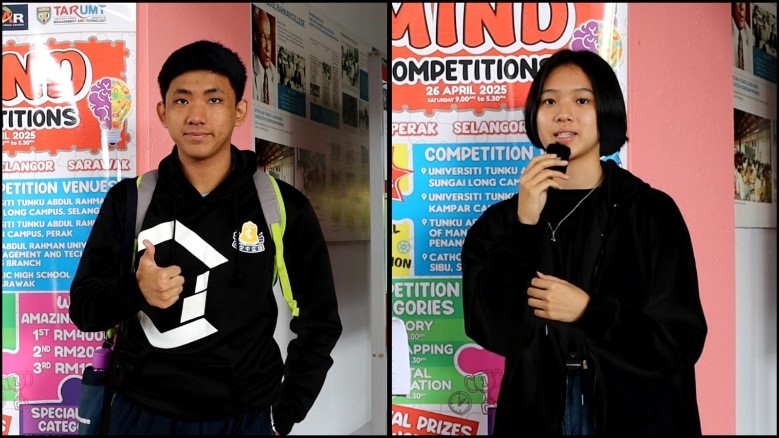 Participants from SMJK Chung Ling (left) and Penang Chinese Girls’ High School (right) at TAR UMT Penang Branch