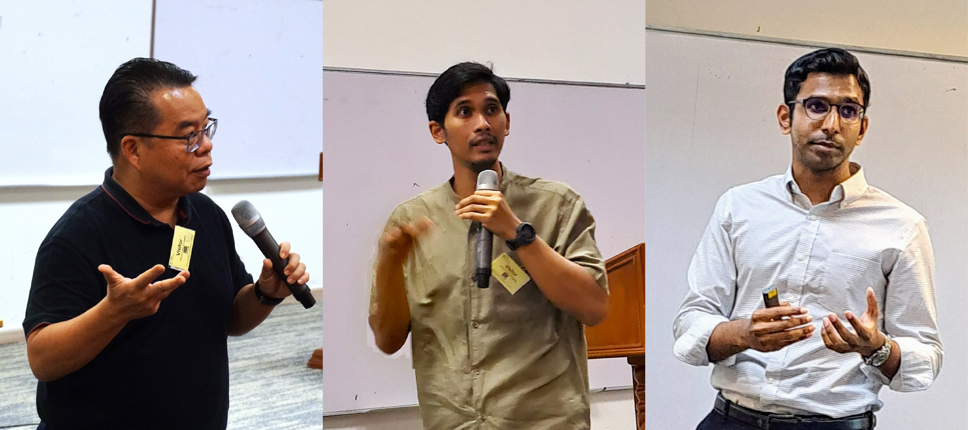 From left: Mr Tiang, Mr Shakir and Mr Dheepan