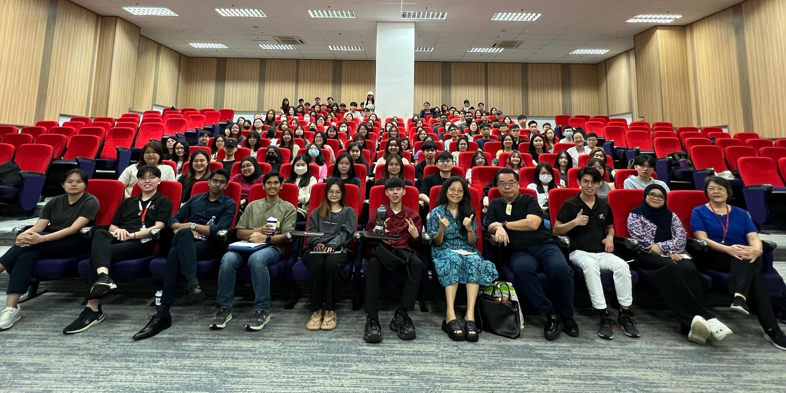 Group photo with PwC and students