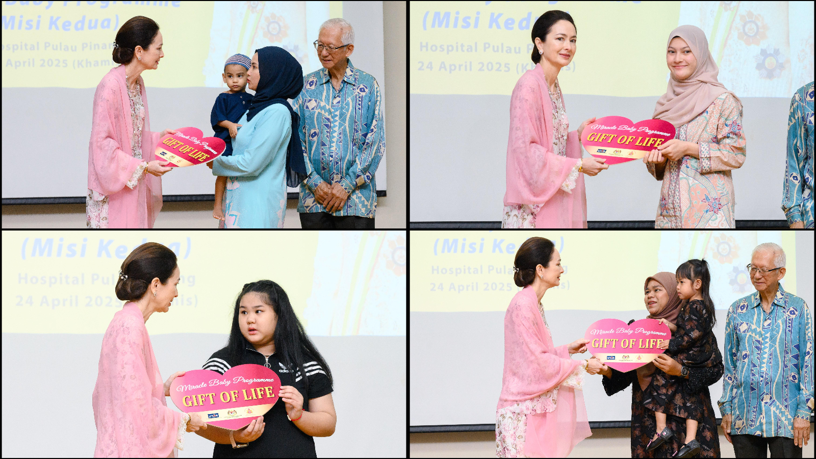 HRH Tuanku Zara Salim presenting the “Gift of Life” tokens 