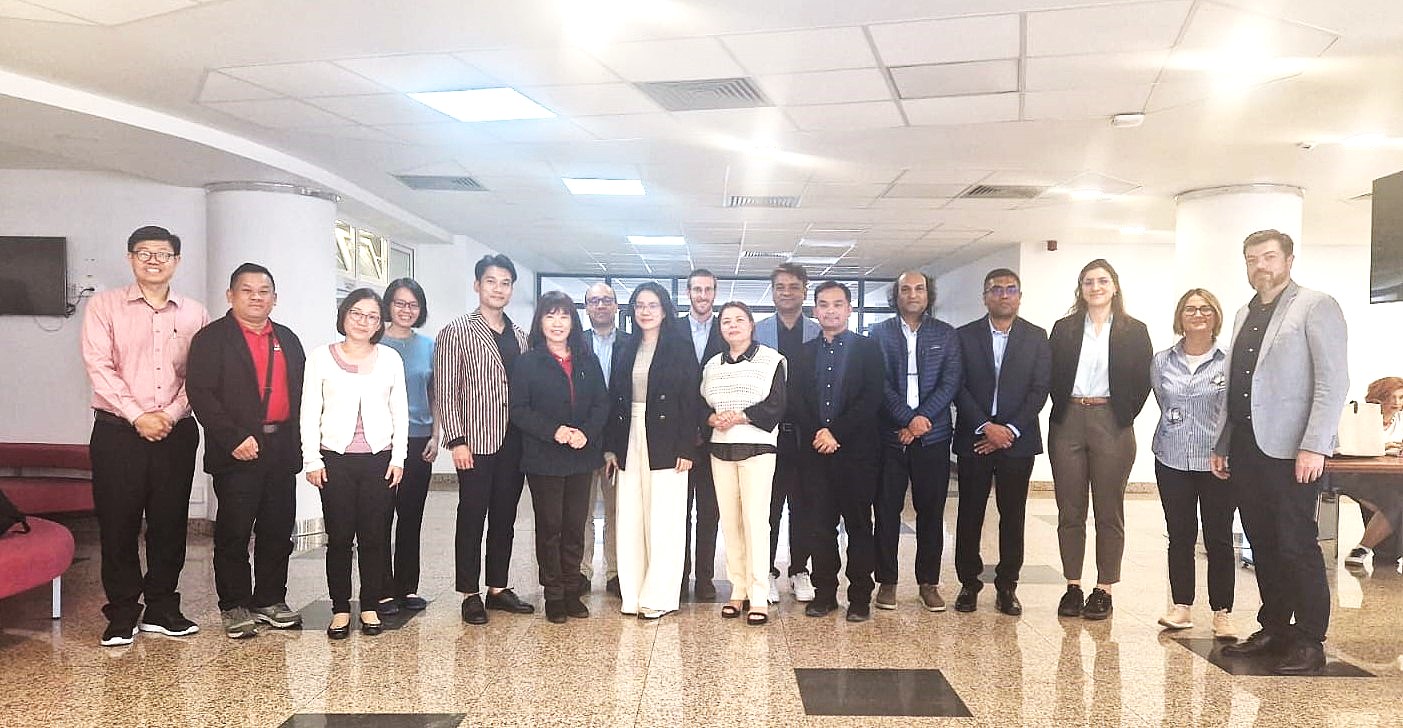 Delegates from partner institutions gather for a group photograph following an impactful academic discussion at the 4th SOHO Transnational Project Meeting in Bucharest, Romania