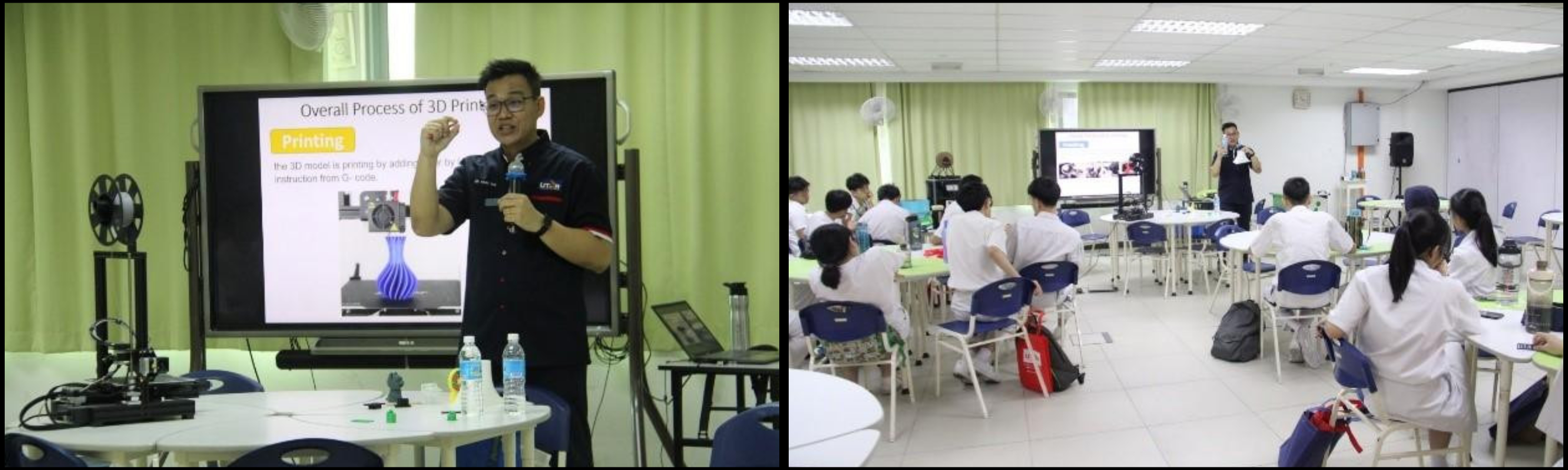 Dr Koay explaining the process of 3D Printing