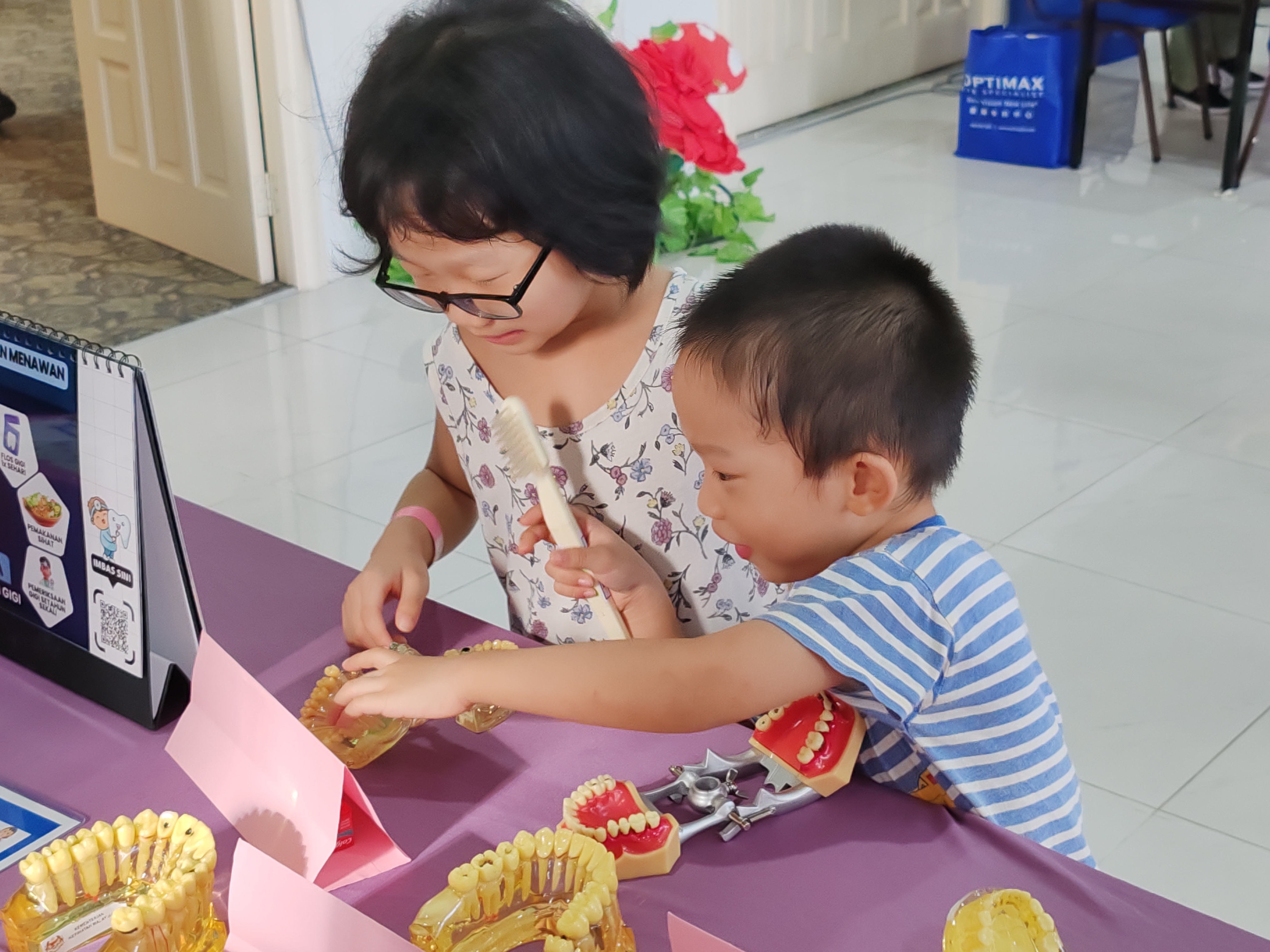 Children engaging in hands-on activity