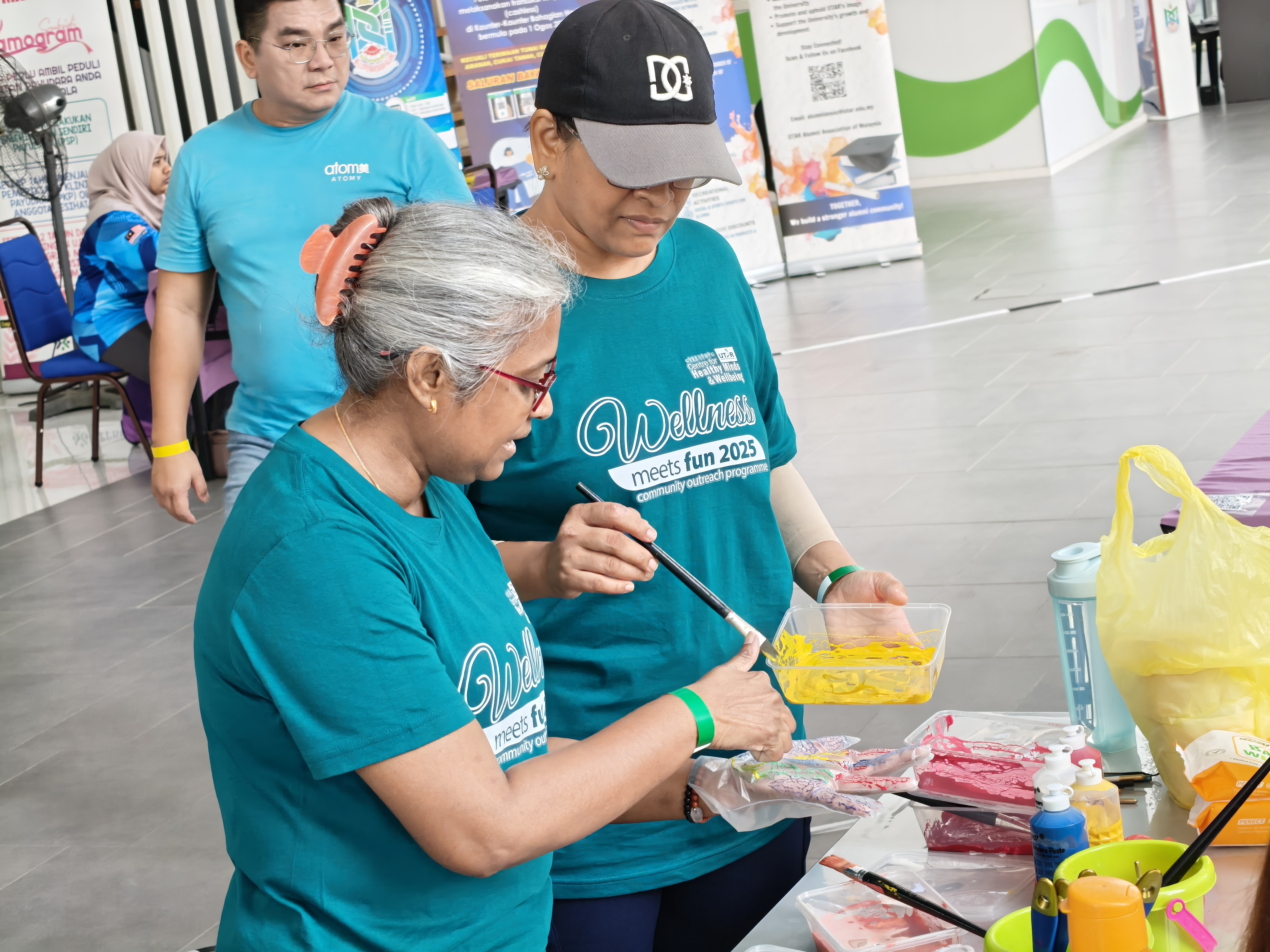 Various hands-on activity booths