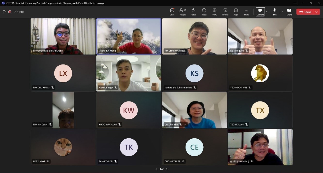 Top row, second from right: Dr Jim Chai with participants