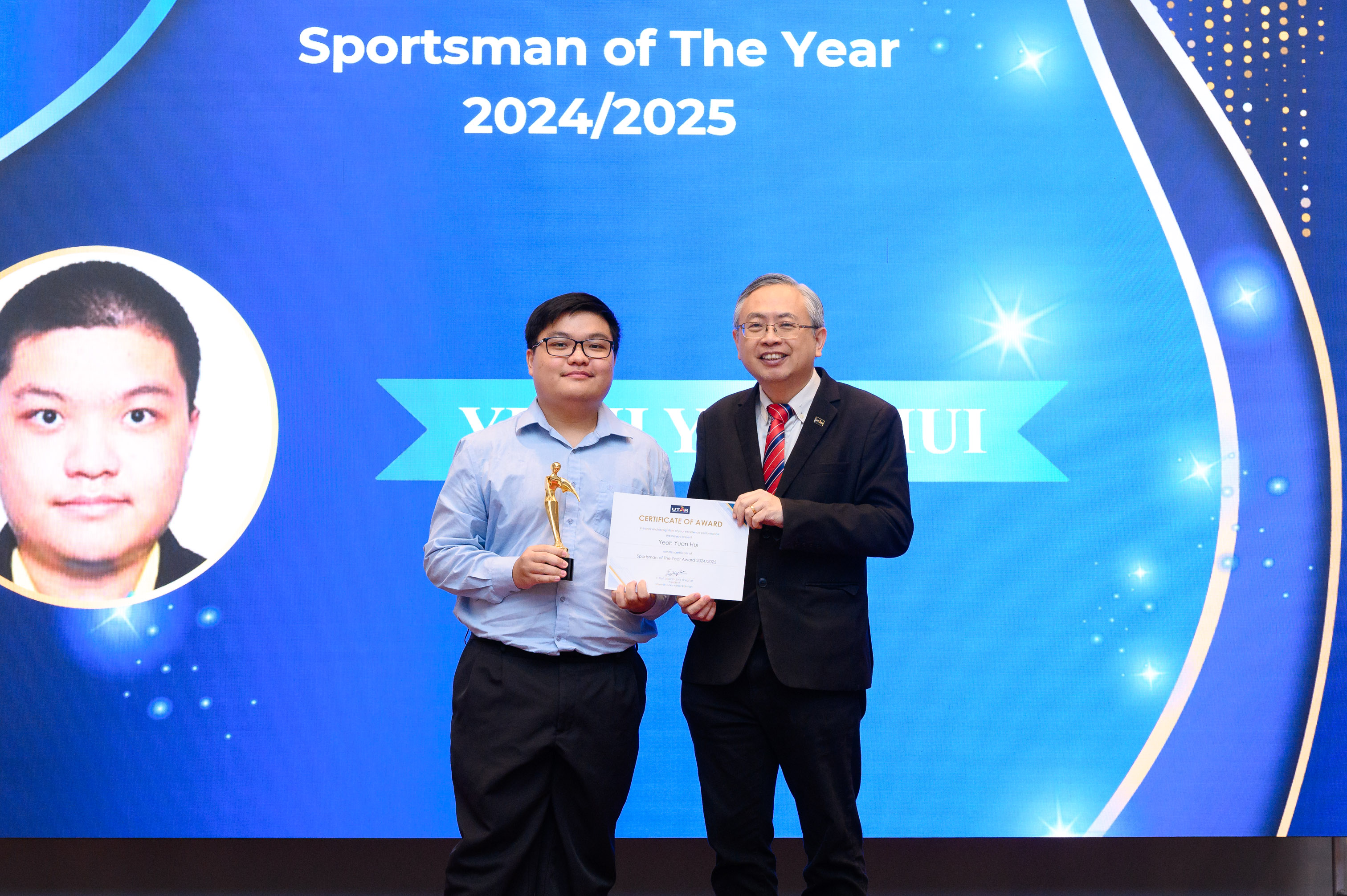 Left photo: Mr Yeoh, the recipient of the Sportsman of The Year 2024/2025<br><br>Right photo: Ms Yeap, the recipient of the Sportswoman of The Year 2024/2025
