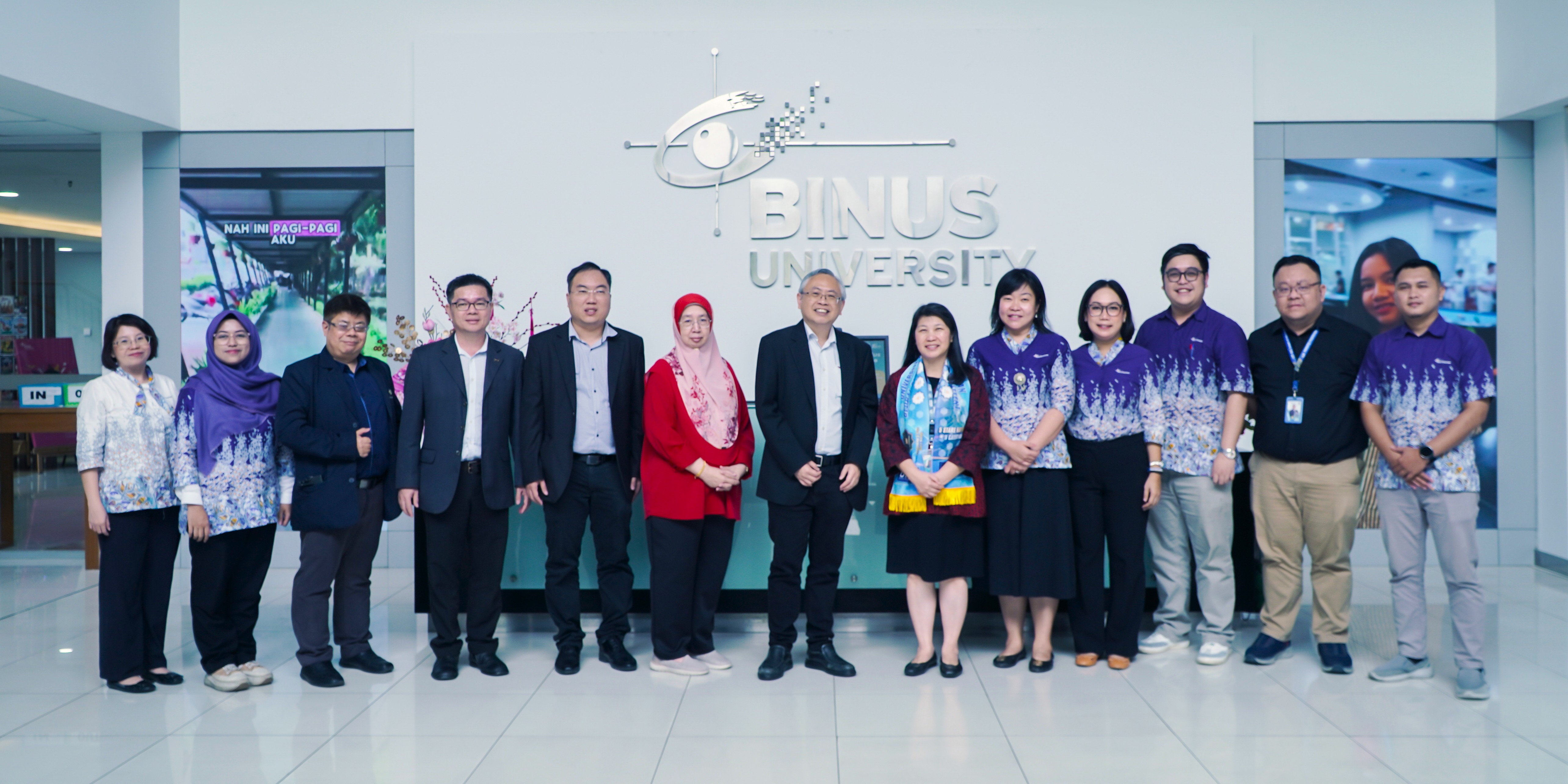 Group photo after the visit to BINUS University