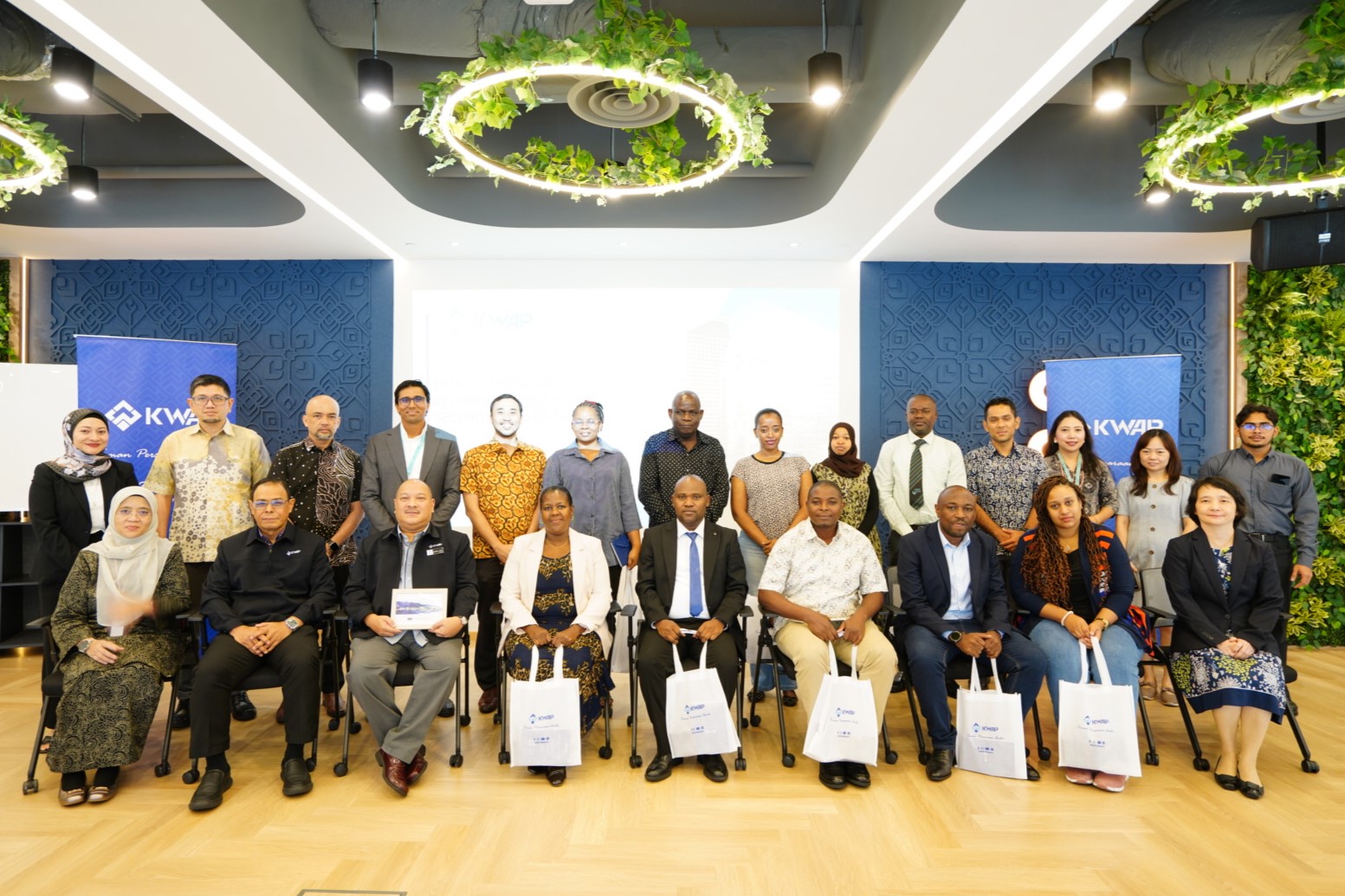 Clockwise, from top left: Group photo taken at EPF, PPA, and KWAP