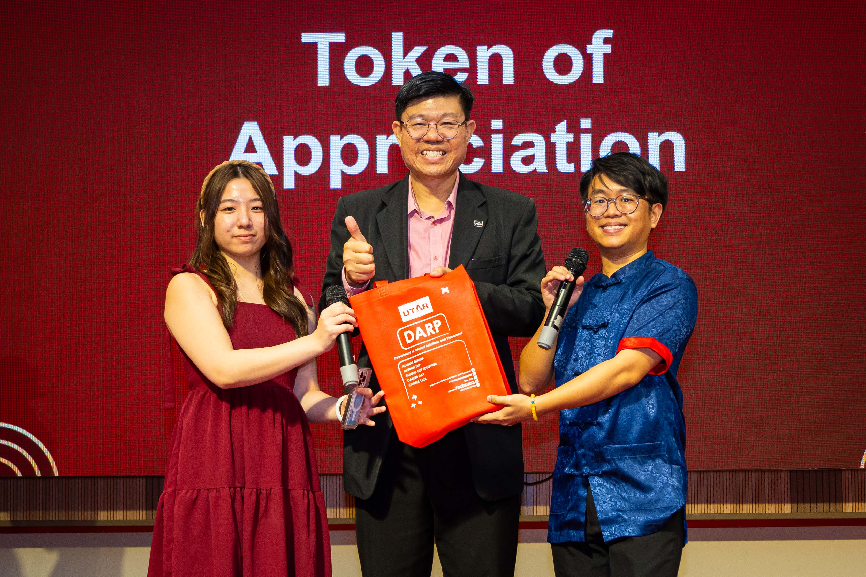 Presentation of token of appreciation