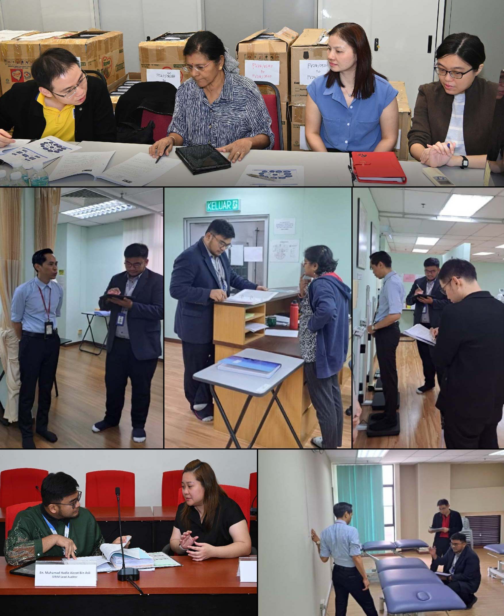 SIRIM Audit Team carrying out the ISO 9001:2015 Surveillance Audit